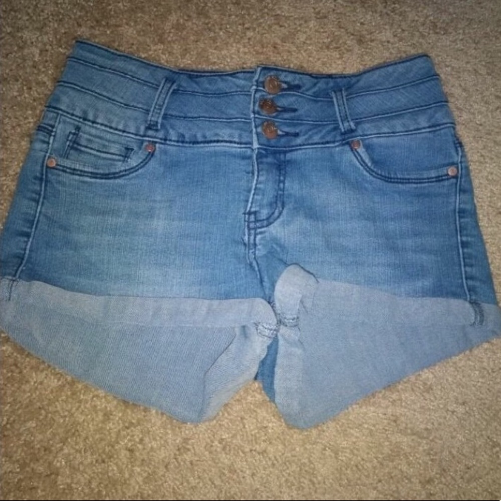 blue jean shorts